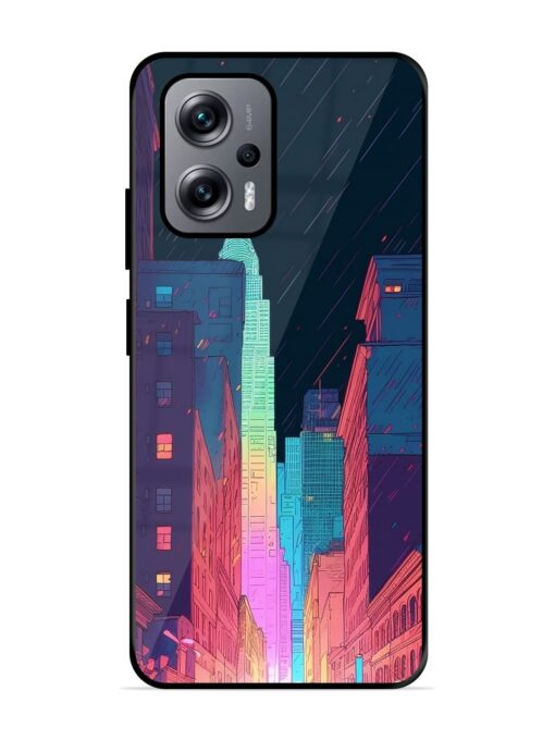 Minimal City Art Glossy Metal Phone Cover for Xiaomi Redmi K50I (5G)