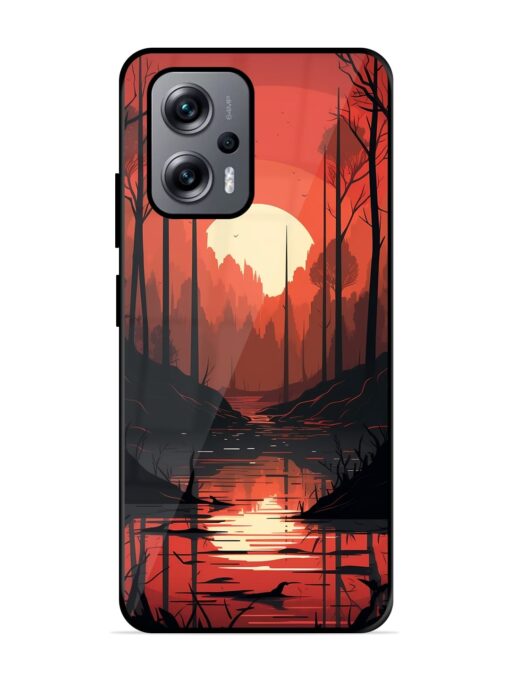 Natural Landscape Glossy Metal Phone Cover for Xiaomi Redmi K50I (5G)