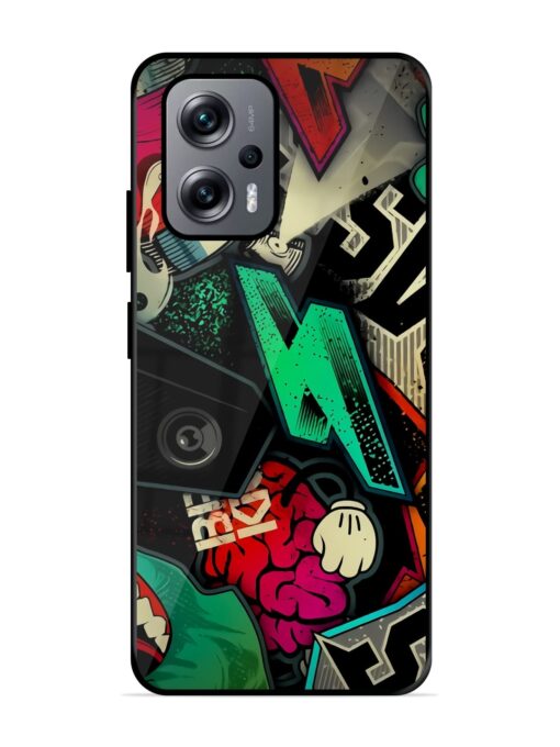 Graffiti Art Glossy Metal Phone Cover for Xiaomi Redmi K50I (5G)