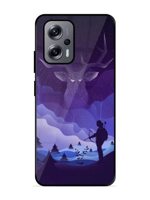 Deer Forest River Glossy Metal Phone Cover for Xiaomi Redmi K50I (5G) Zapvi