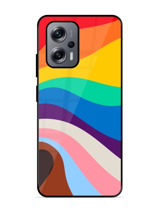 Minimal Pride Art Glossy Metal Phone Cover for Xiaomi Redmi K50I (5G)