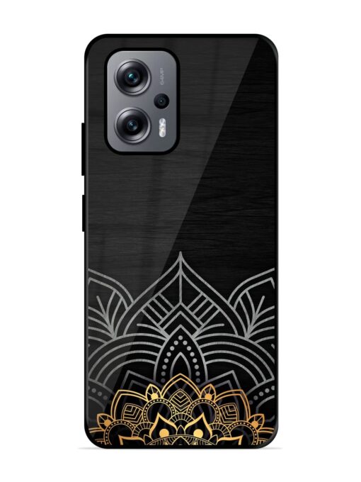 Decorative Golden Pattern Glossy Metal Phone Cover for Xiaomi Redmi K50I (5G) Zapvi