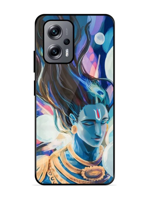 Bhagwan Sri Krishna Glossy Metal Phone Cover for Xiaomi Redmi K50I (5G)