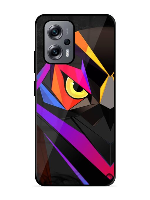 Wpap Owl Glossy Metal Phone Cover for Xiaomi Redmi K50I (5G) Zapvi