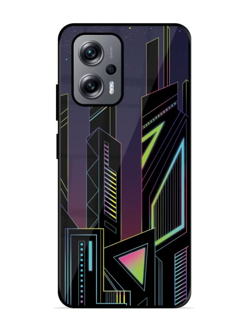 Neon Dreamscape Glossy Metal Phone Cover for Xiaomi Redmi K50I (5G) Zapvi