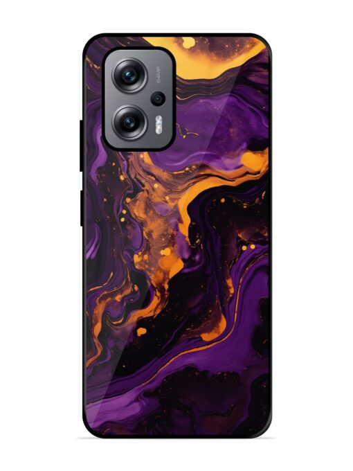 Painting Of A Purple Glossy Metal Phone Cover for Xiaomi Redmi K50I (5G) Zapvi