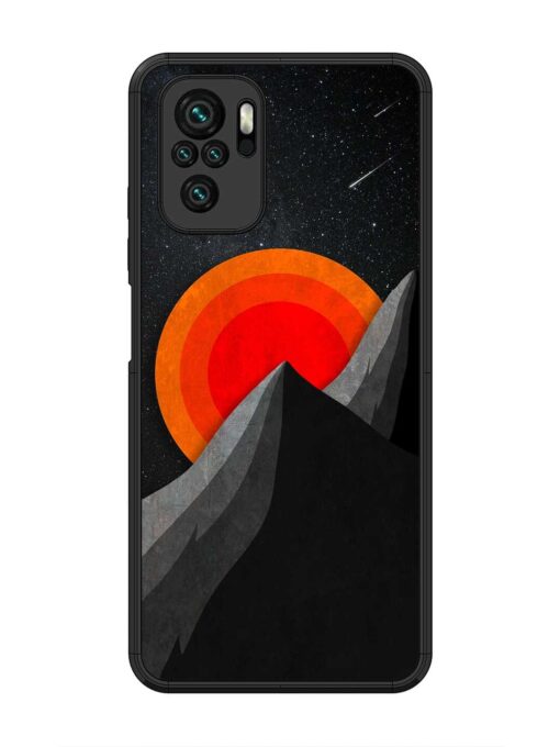 Black Mountain Glossy Metal Phone Cover for Xiaomi Redmi Note 10 Zapvi