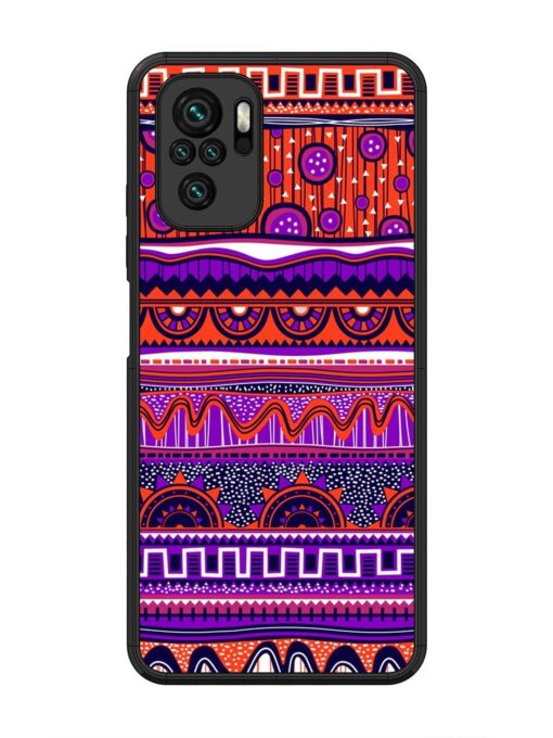 Ethnic Seamless Pattern Glossy Metal TPU Phone Cover for Xiaomi Redmi Note 10