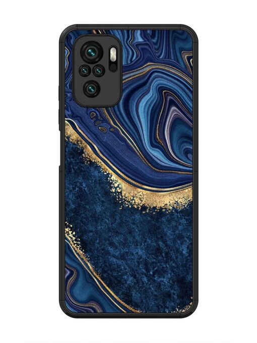 Abstract Background Blue Glossy Metal TPU Phone Cover for Xiaomi Redmi Note 10 Zapvi