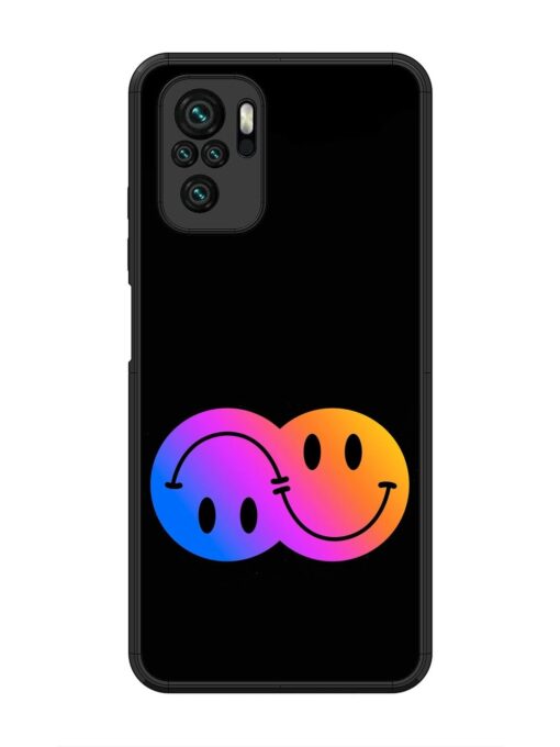 Gradient Smile Art Glossy Metal TPU Phone Cover for Xiaomi Redmi Note 10 Zapvi