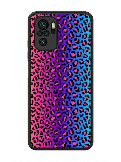 Colorful Leopard Seamless Glossy Metal Phone Cover for Xiaomi Redmi Note 10