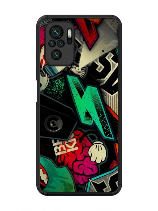 Graffiti Art Glossy Metal Phone Cover for Xiaomi Redmi Note 10 Zapvi