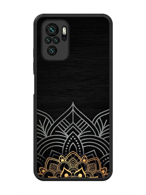 Decorative Golden Pattern Glossy Metal Phone Cover for Xiaomi Redmi Note 10 Zapvi