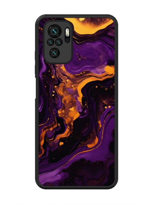 Painting Of A Purple Glossy Metal Phone Cover for Xiaomi Redmi Note 10