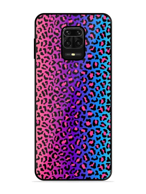 Colorful Leopard Seamless Glossy Metal Phone Cover for Xiaomi Redmi Note 10 Lite