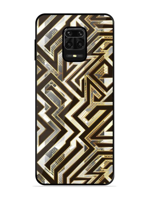 Technology Geometric Seamless Glossy Metal Phone Cover for Xiaomi Redmi Note 10 Lite Zapvi