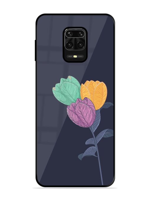 Flower Vector Glossy Metal Phone Cover for Xiaomi Redmi Note 10 Lite Zapvi