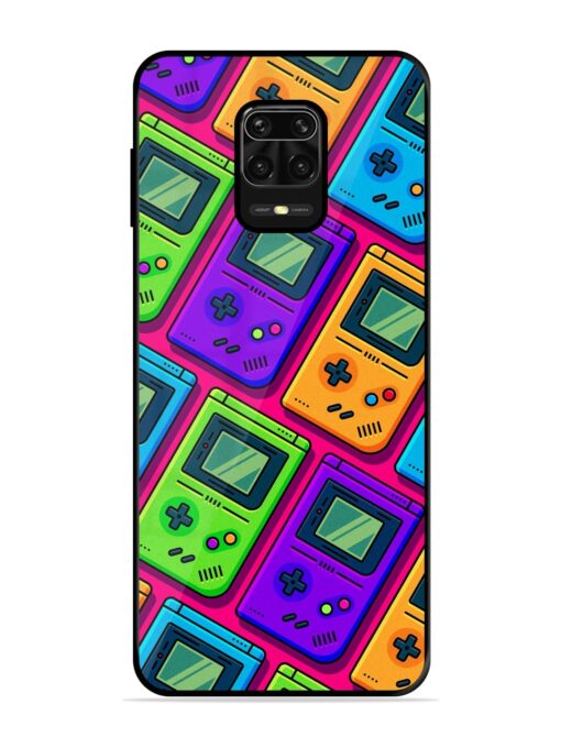 Game Seamless Pattern Glossy Metal Phone Cover for Xiaomi Redmi Note 10 Lite Zapvi