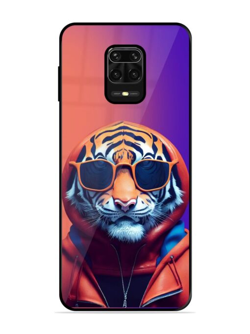 Tiger Animation Glossy Metal Phone Cover for Xiaomi Redmi Note 10 Lite