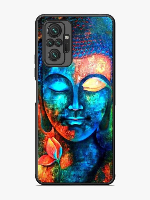 Buddha Painting Glossy Metal Phone Cover for Xiaomi Redmi Note 10 Pro Zapvi