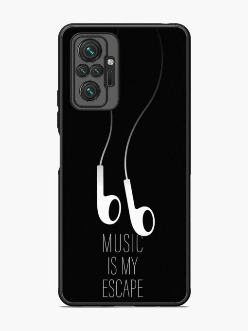 Music Is My Escape Glossy Metal Phone Cover for Xiaomi Redmi Note 10 Pro Zapvi