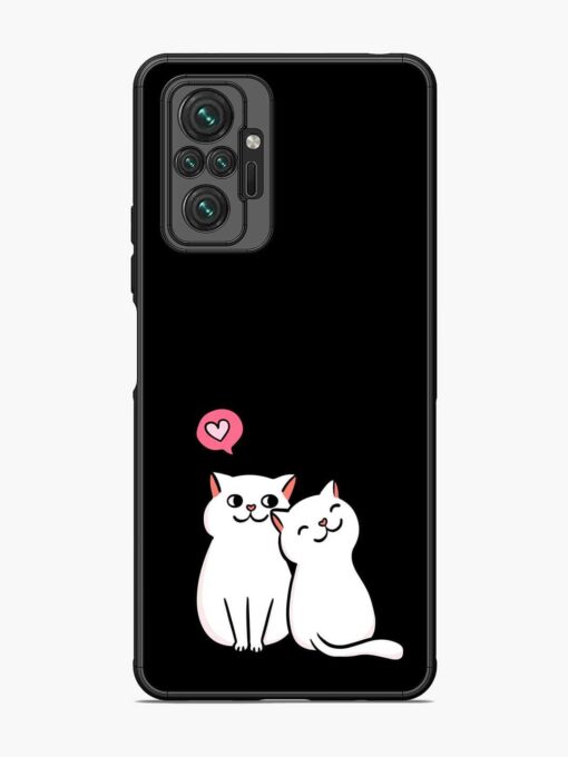 Cat Love Glossy Metal Phone Cover for Xiaomi Redmi Note 10 Pro Zapvi