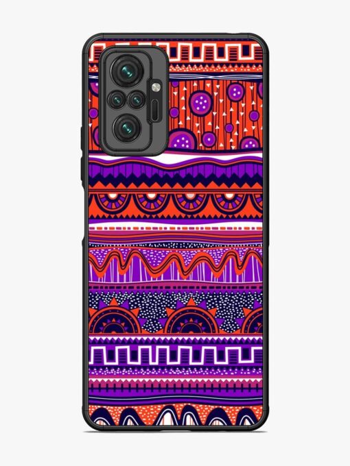 Ethnic Seamless Pattern Glossy Metal TPU Phone Cover for Xiaomi Redmi Note 10 Pro Zapvi