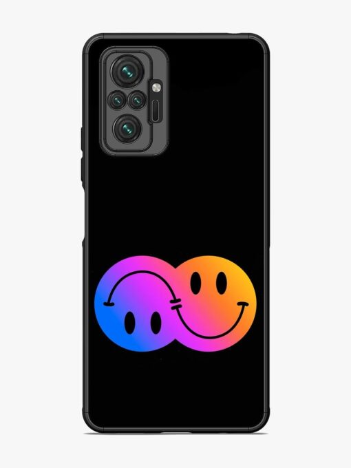 Gradient Smile Art Glossy Metal TPU Phone Cover for Xiaomi Redmi Note 10 Pro