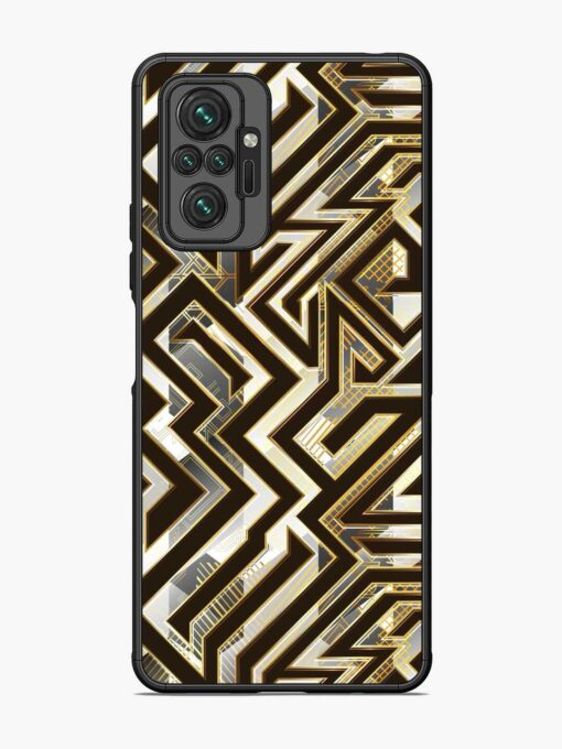 Technology Geometric Seamless Glossy Metal Phone Cover for Xiaomi Redmi Note 10 Pro