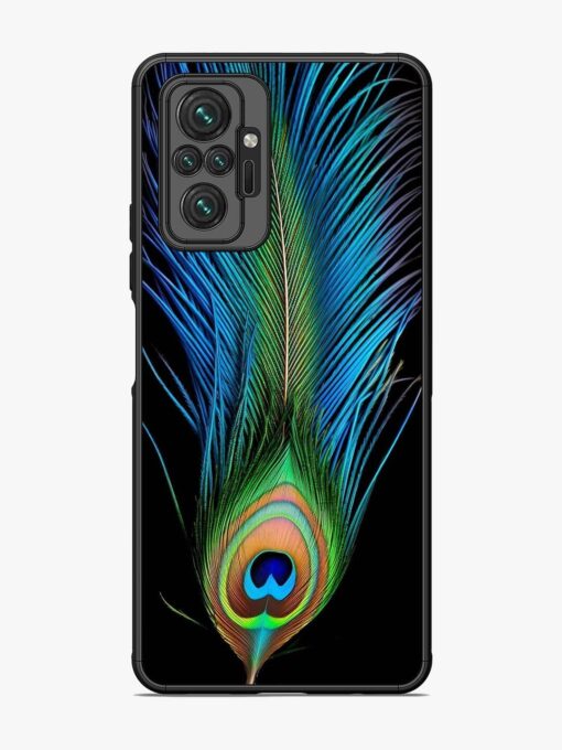 Peacock Feather Glossy Metal TPU Phone Cover for Xiaomi Redmi Note 10 Pro Zapvi