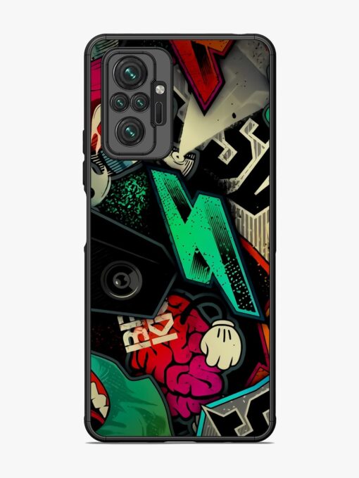 Graffiti Art Glossy Metal Phone Cover for Xiaomi Redmi Note 10 Pro