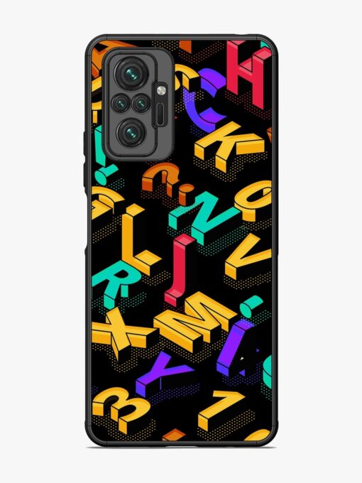 Seamless Pattern With Letters Glossy Metal Phone Cover for Xiaomi Redmi Note 10 Pro Zapvi