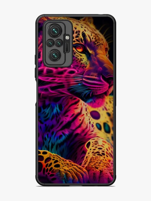 Leopard Art Glossy Metal Phone Cover for Xiaomi Redmi Note 10 Pro Zapvi