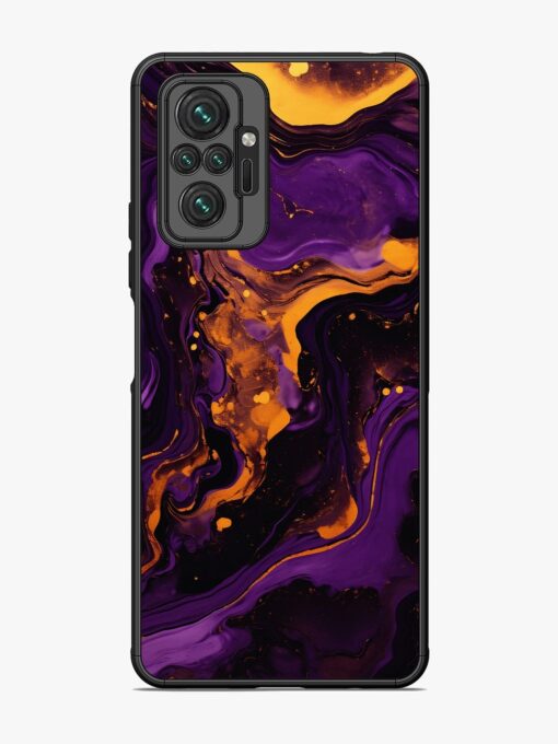 Painting Of A Purple Glossy Metal Phone Cover for Xiaomi Redmi Note 10 Pro