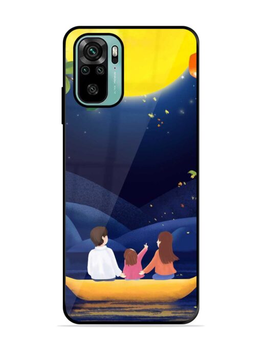 Happy Family And Beautiful View Glossy Metal Phone Cover for Xiaomi Redmi Note 10S Zapvi