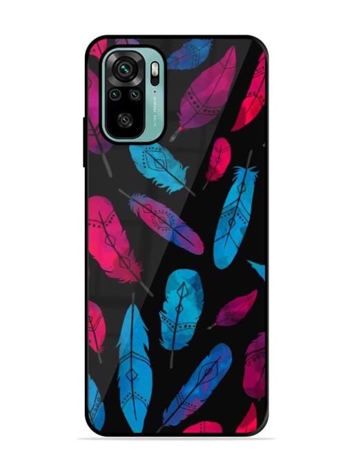 Feather Art Glossy Metal Phone Cover for Xiaomi Redmi Note 10S Zapvi