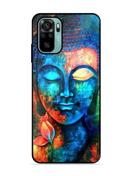 Buddha Painting Glossy Metal Phone Cover for Xiaomi Redmi Note 10S