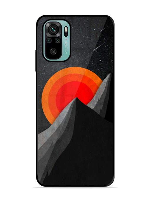 Black Mountain Glossy Metal Phone Cover for Xiaomi Redmi Note 10S Zapvi