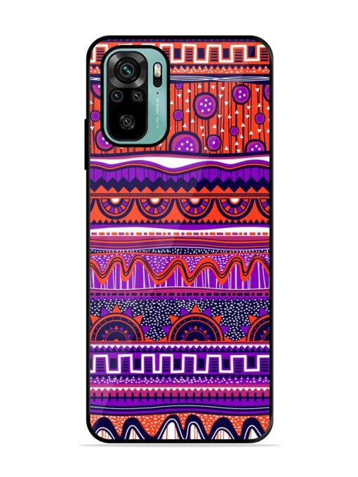 Ethnic Seamless Pattern Glossy Metal TPU Phone Cover for Xiaomi Redmi Note 10S