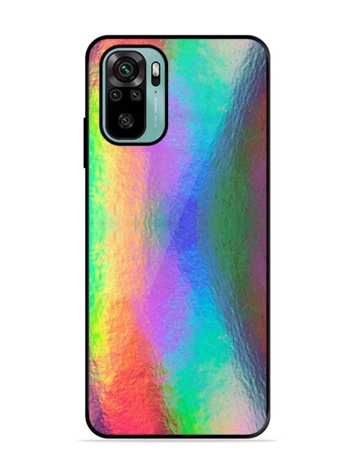 Colorful Holographic Background Glossy Metal TPU Phone Cover for Xiaomi Redmi Note 10S