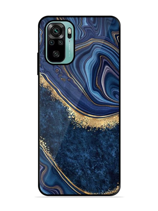 Abstract Background Blue Glossy Metal TPU Phone Cover for Xiaomi Redmi Note 10S Zapvi