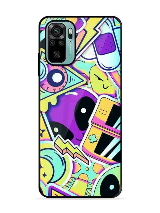 Scratch Art Glossy Metal Phone Cover for Xiaomi Redmi Note 10S Zapvi