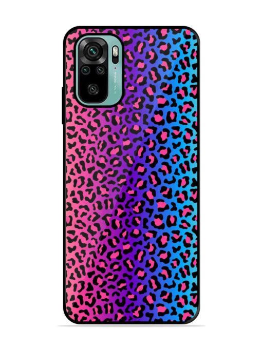 Colorful Leopard Seamless Glossy Metal Phone Cover for Xiaomi Redmi Note 10S Zapvi