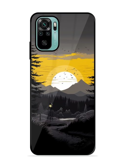 Sunset Vector Glossy Metal Phone Cover for Xiaomi Redmi Note 10S