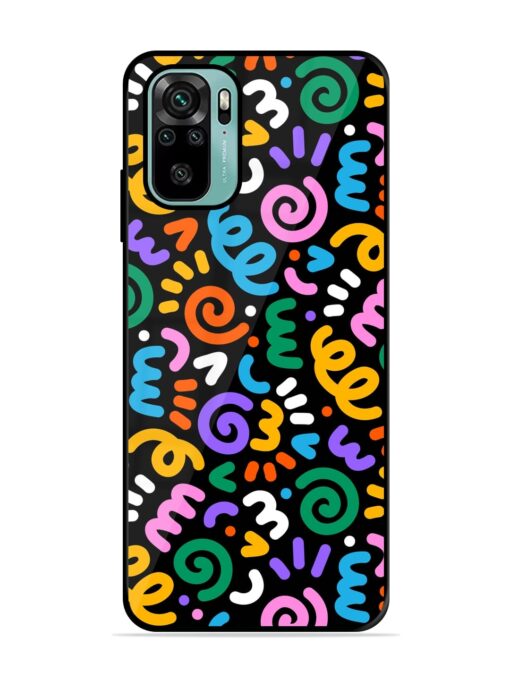 Colorful Seamless Vector Glossy Metal Phone Cover for Xiaomi Redmi Note 10S Zapvi