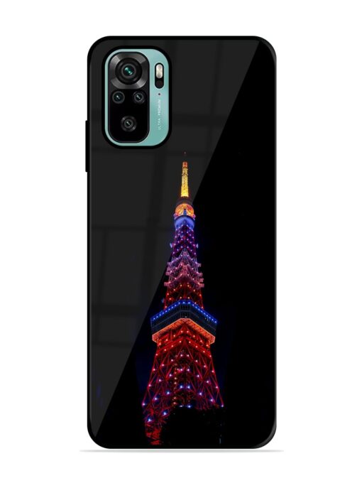 Eiffel Tower Night View Glossy Metal Phone Cover for Xiaomi Redmi Note 10S Zapvi