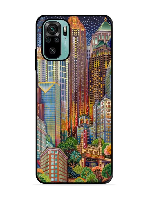 Cityscapes Art Glossy Metal Phone Cover for Xiaomi Redmi Note 10S