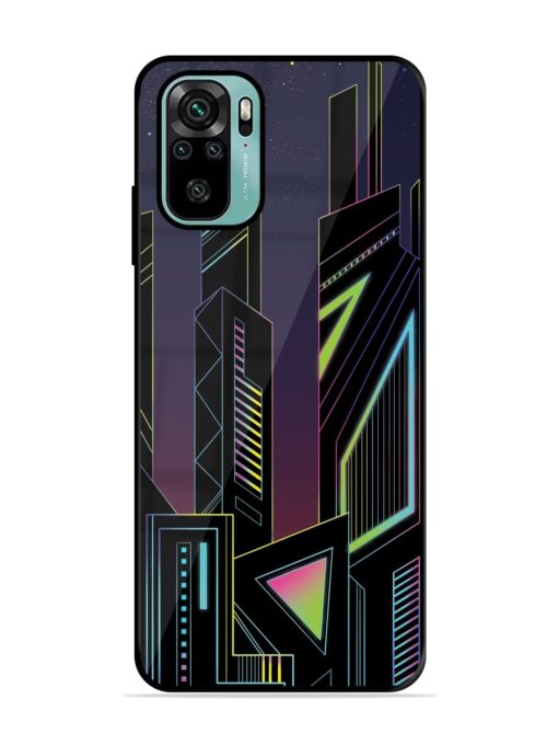 Neon Dreamscape Glossy Metal Phone Cover for Xiaomi Redmi Note 10S Zapvi