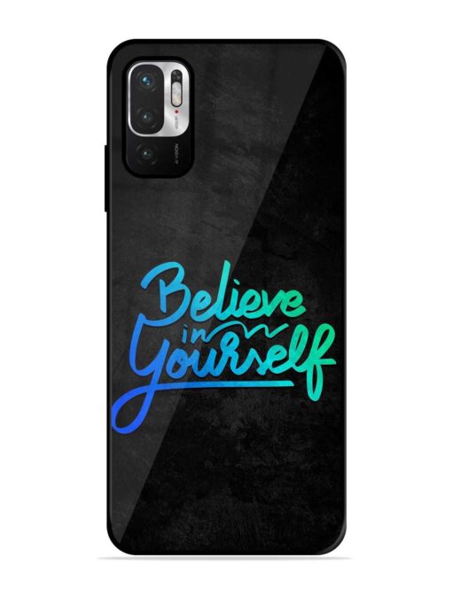 Believe In Yourself Glossy Metal Phone Cover for Xiaomi Redmi Note 10T (5G) Zapvi