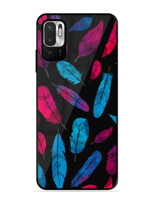 Feather Art Glossy Metal Phone Cover for Xiaomi Redmi Note 10T (5G) Zapvi